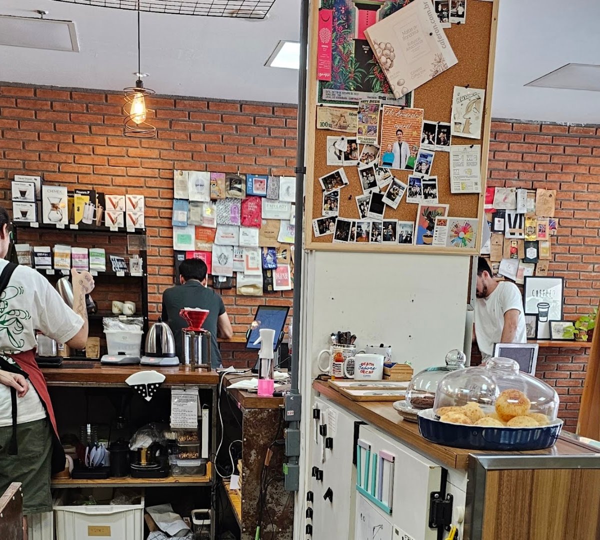 Interior of Fora da Lei Café, specialty coffee shop in São Paulo