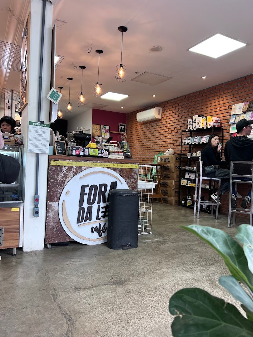 Interior of Fora da Lei Café, specialty coffee shop in São Paulo