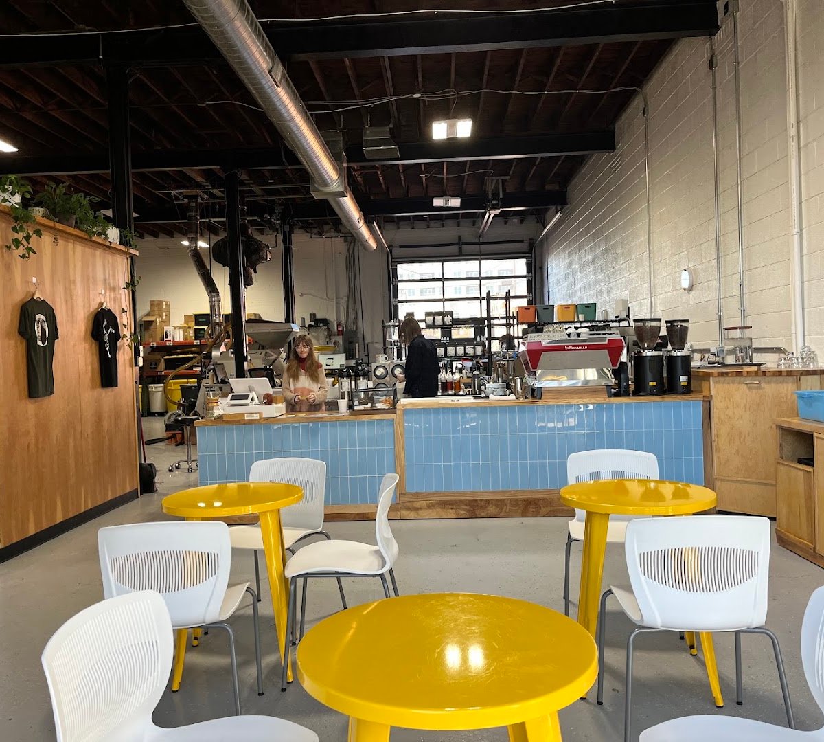 Interior of Roastology, specialty coffee shop in Richmond