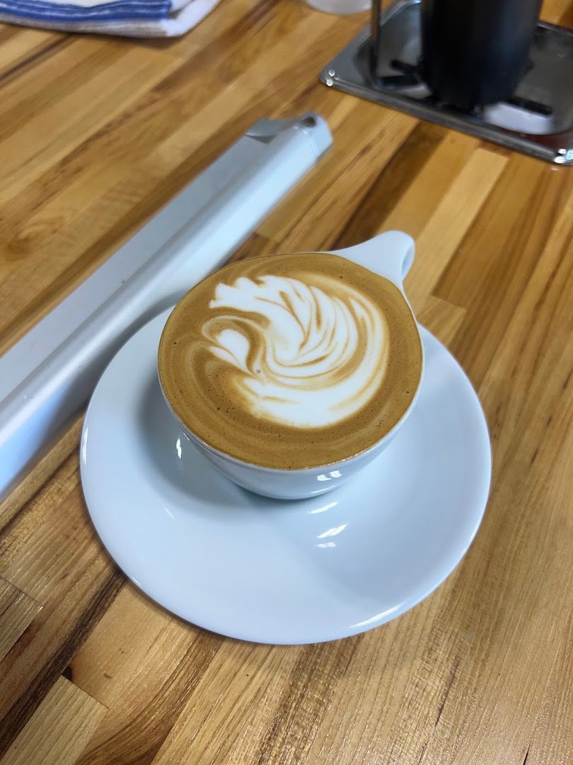 Coffee at Roastology, specialty coffee shop in Richmond