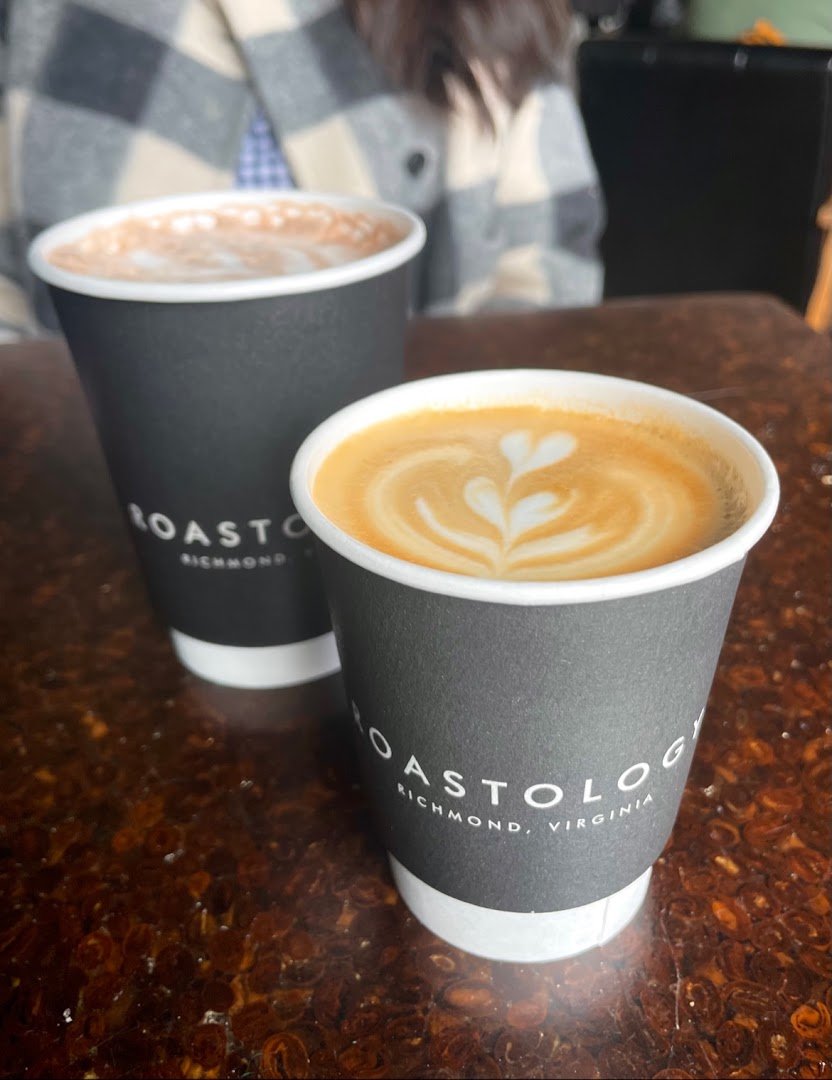 Coffee at Roastology, specialty coffee shop in Richmond