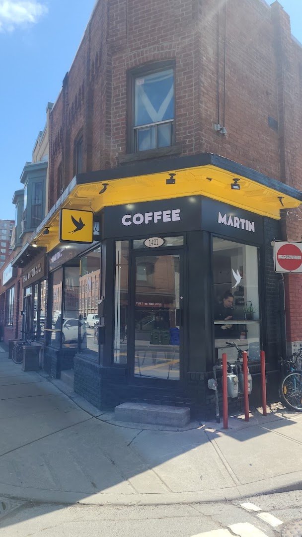 Storefront of Martin Espresso Bar, specialty coffee shop in Toronto