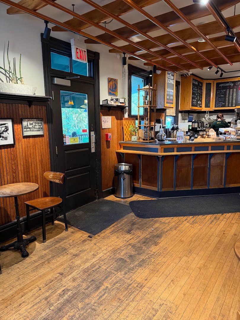 Interior of Coffee Exchange, specialty coffee shop in Providence