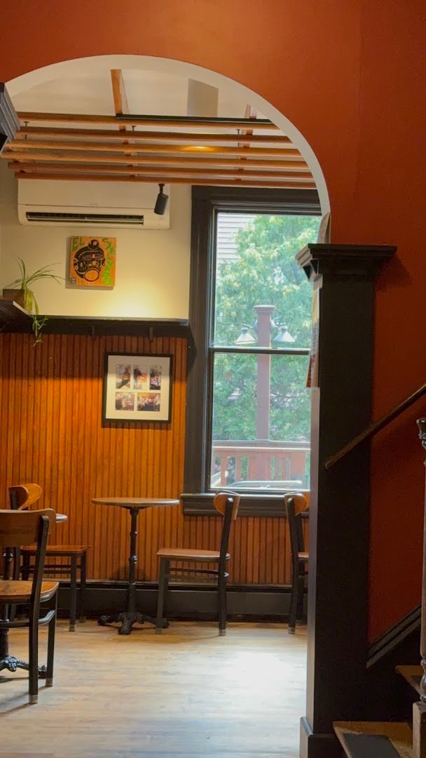 Interior of Coffee Exchange, specialty coffee shop in Providence