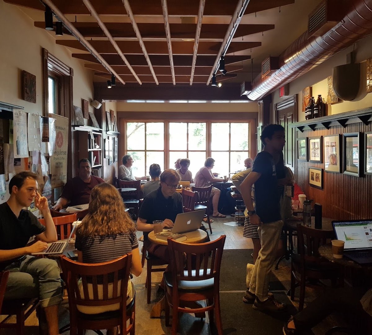 Interior of Coffee Exchange, specialty coffee shop in Providence
