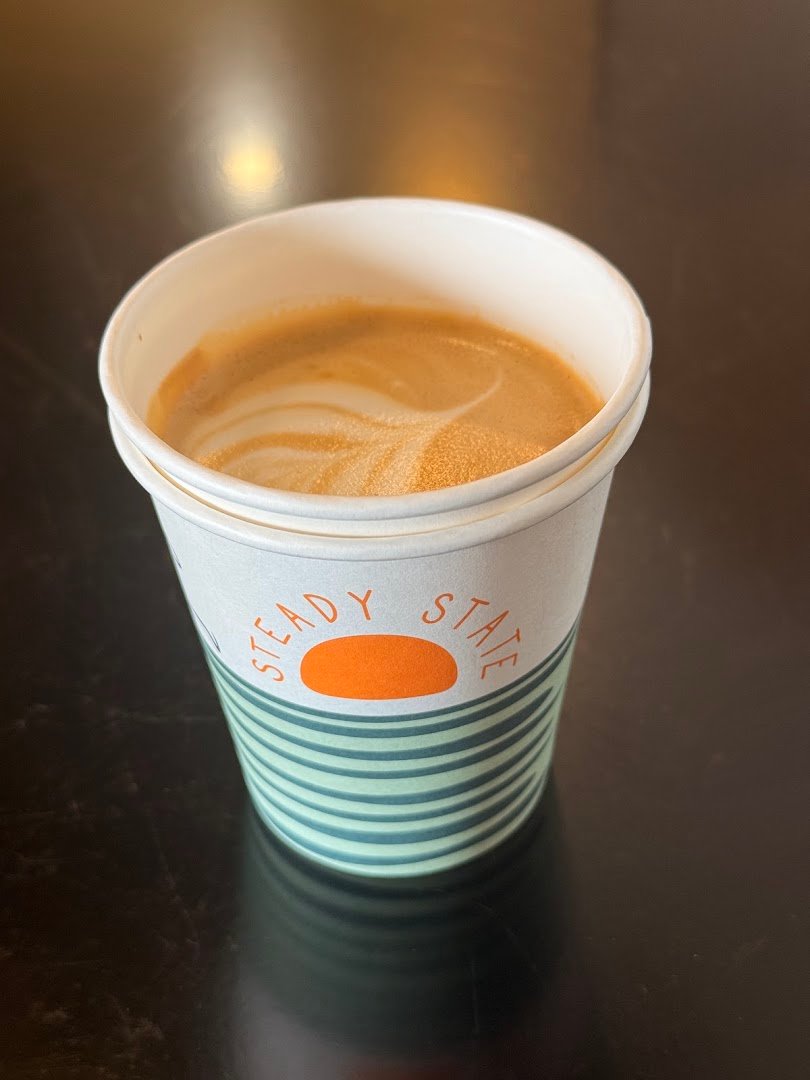 Coffee at Steady State Roasting, specialty coffee shop in San Diego