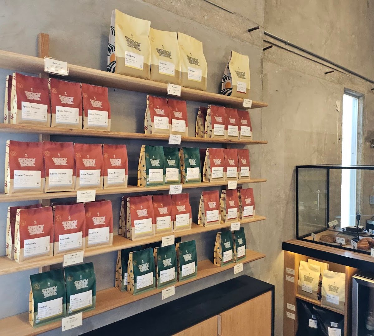 Interior of Steady State Roasting, specialty coffee shop in San Diego