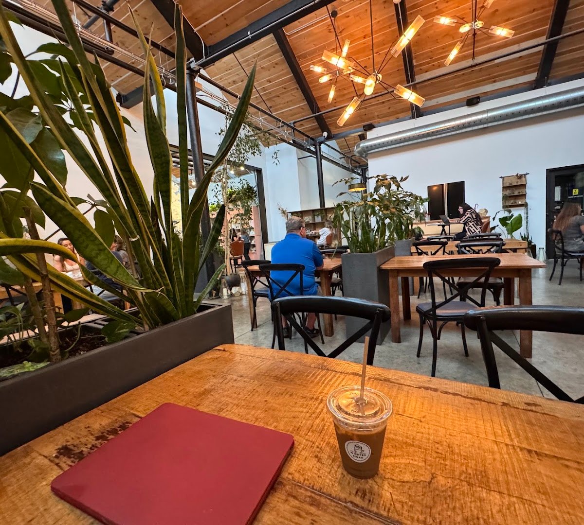 Interior of Winter Swan Coffee, specialty coffee shop in Rochester