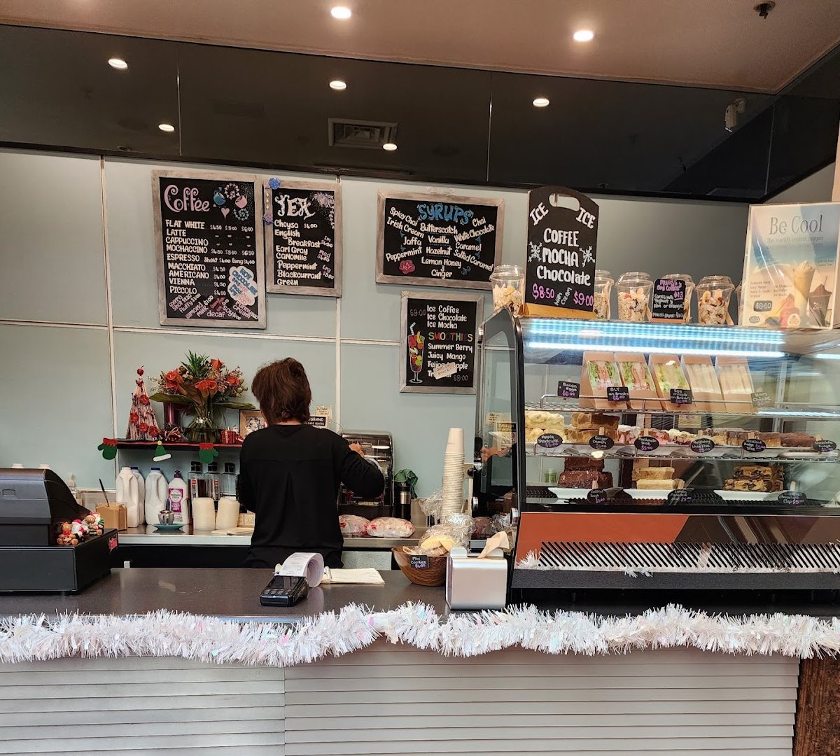 Interior of little grump, specialty coffee shop in Wellington