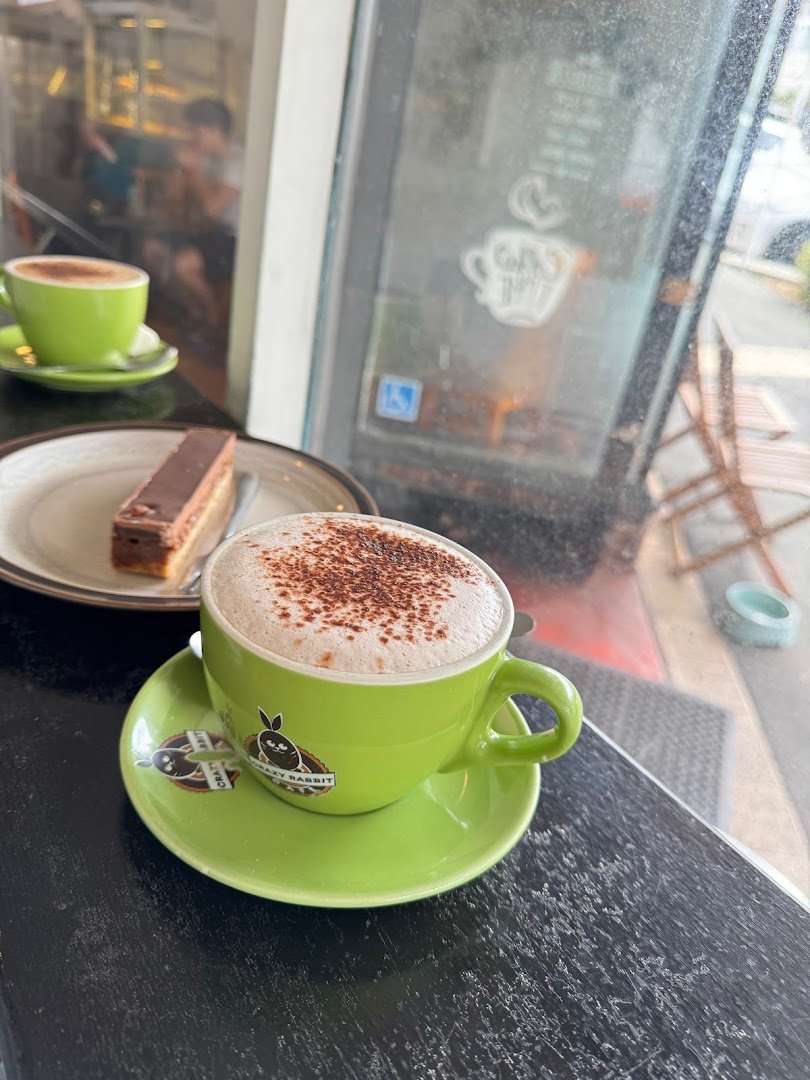 Coffee at Crazy Rabbit Cafe, specialty coffee shop in Wellington
