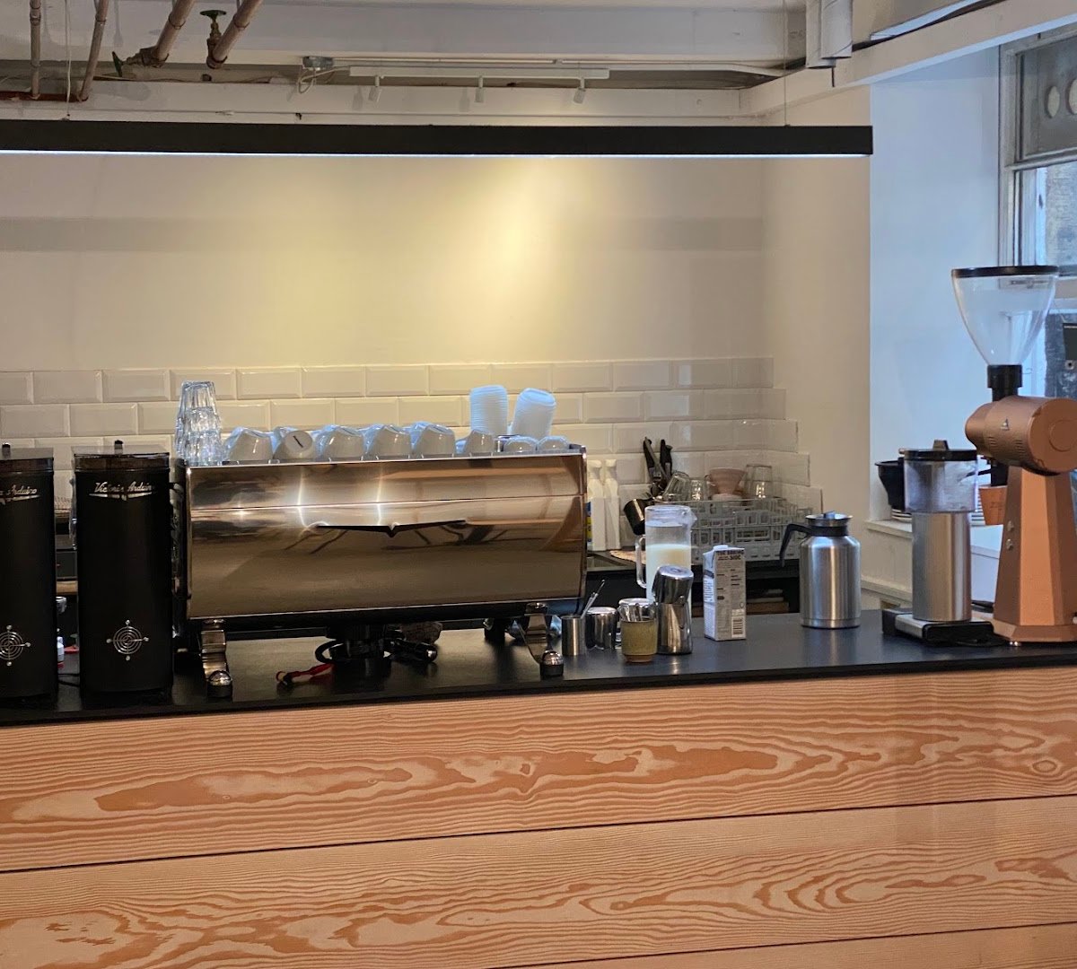 Interior of Williams & Johnson Coffee Co., specialty coffee shop in Edinburgh