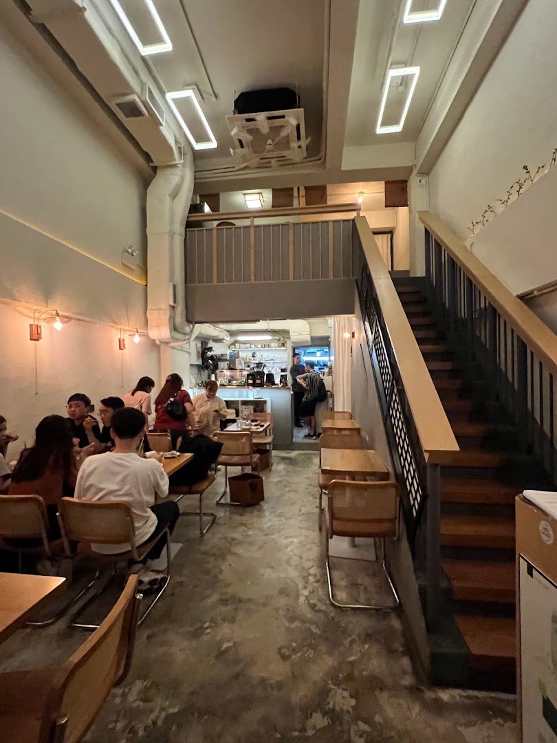 Interior of HIKARI Coffee, specialty coffee shop in Hong Kong