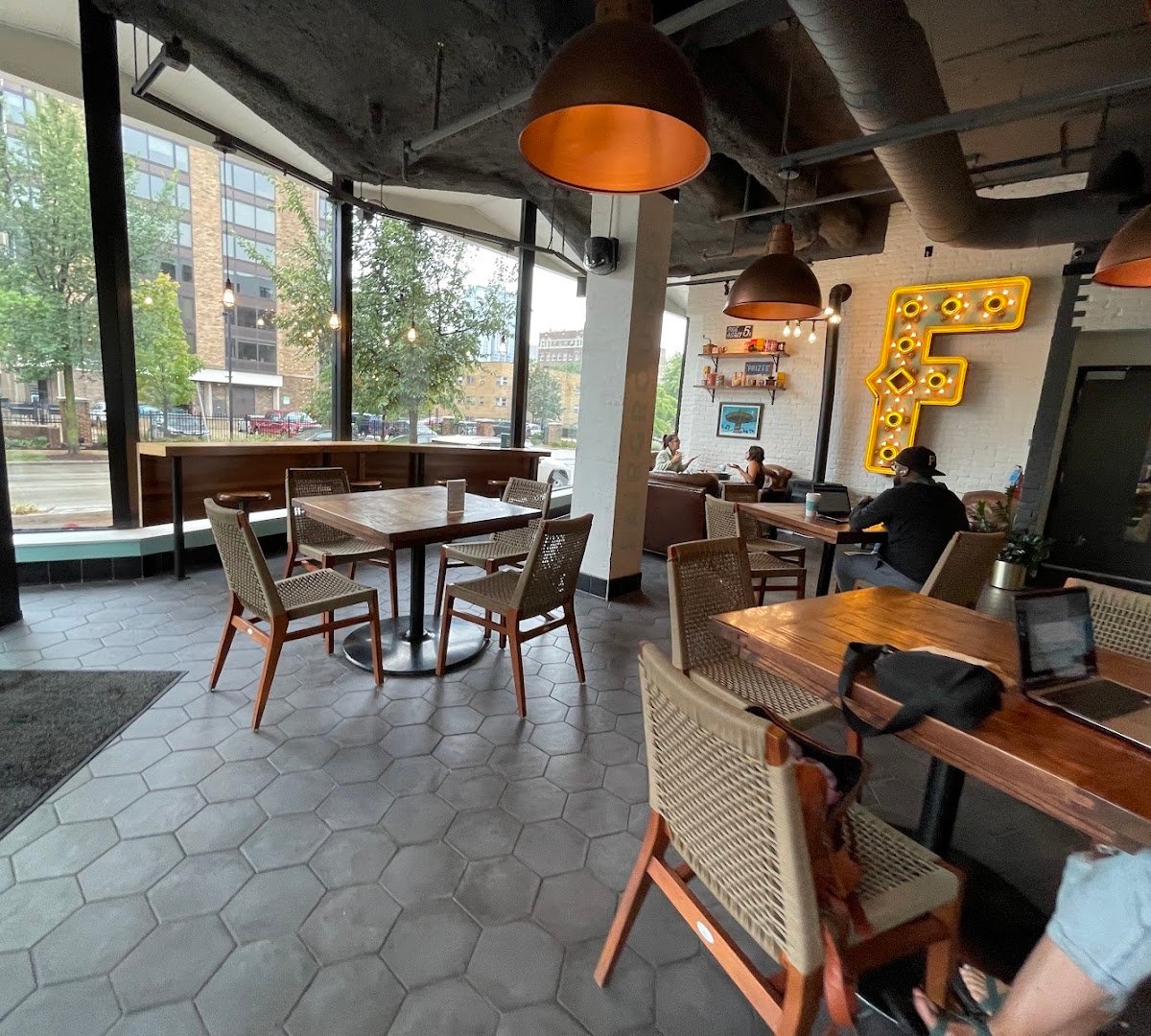 Interior of Fairgrounds Coffee and Tea, specialty coffee shop in Milwaukee