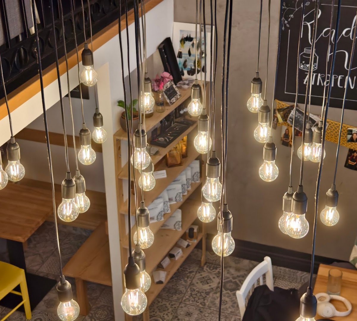 Interior of FofrKafe - Soukenda, specialty coffee shop in Prague