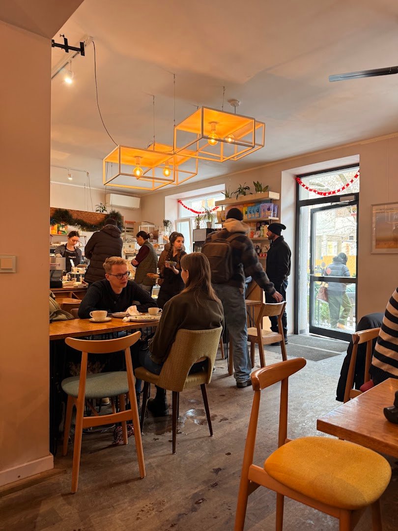 Interior of Żona Krawca, specialty coffee shop in Warsaw