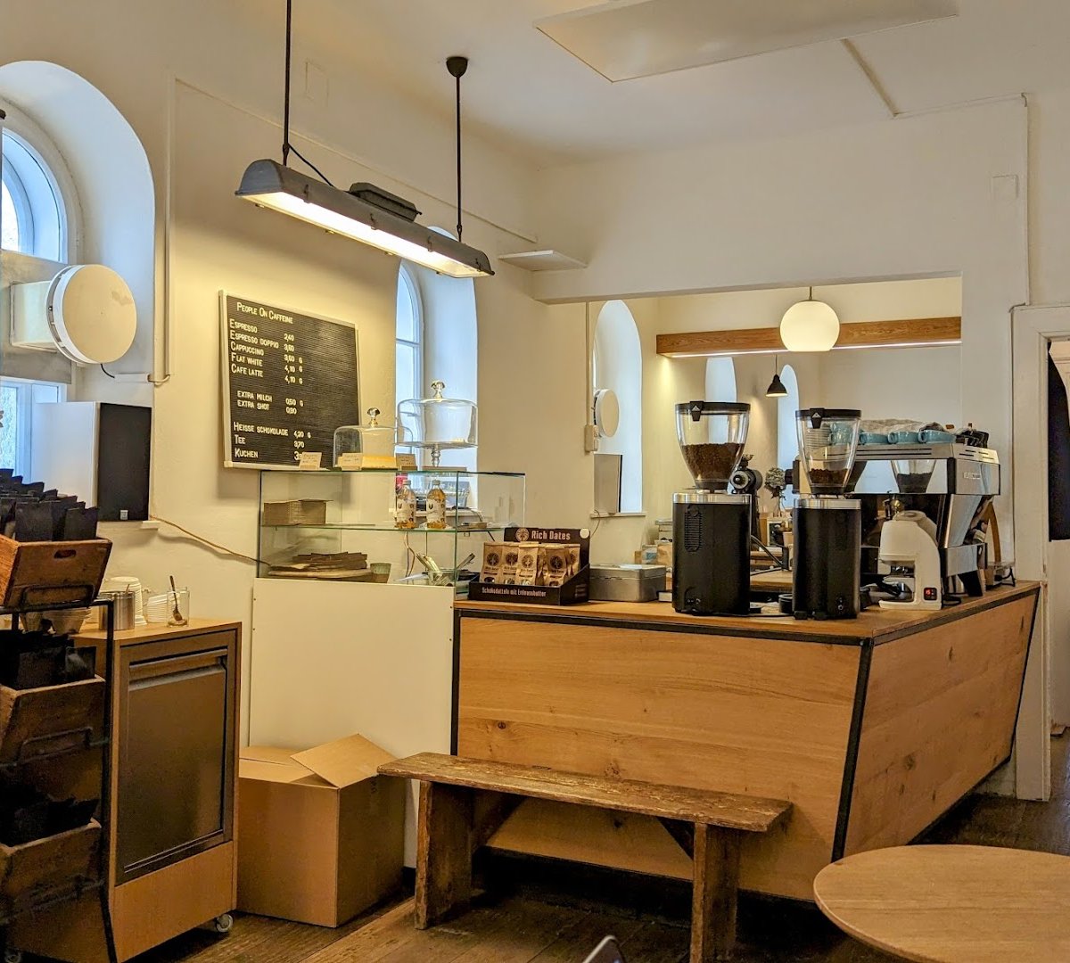 Interior of People on Caffeine, specialty coffee shop in Vienna