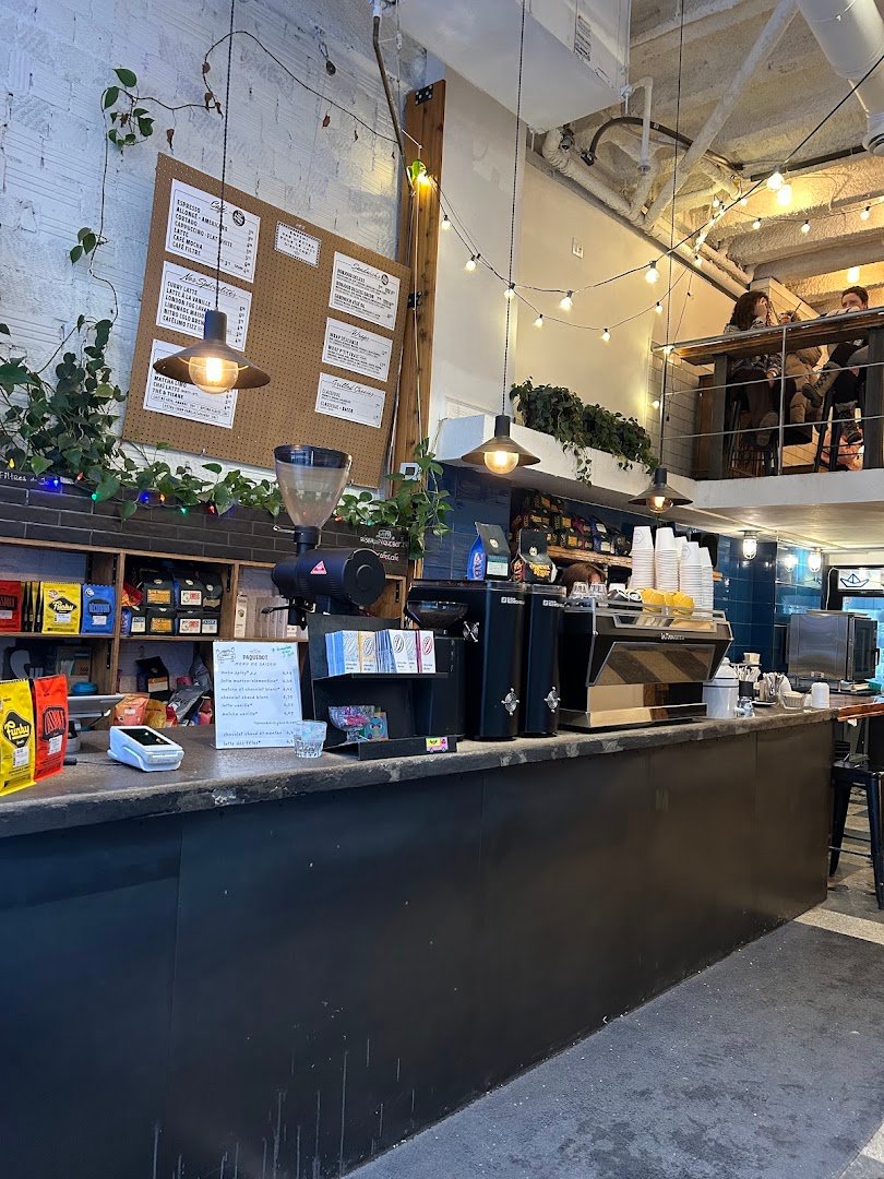 Interior of Café Paquebot Vieux-Montréal, specialty coffee shop in Montreal