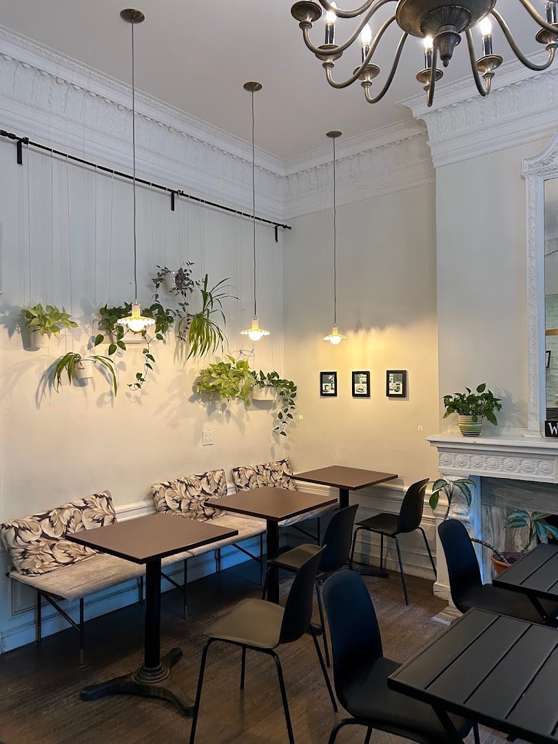 Interior of Ambrose Café, specialty coffee shop in Montreal