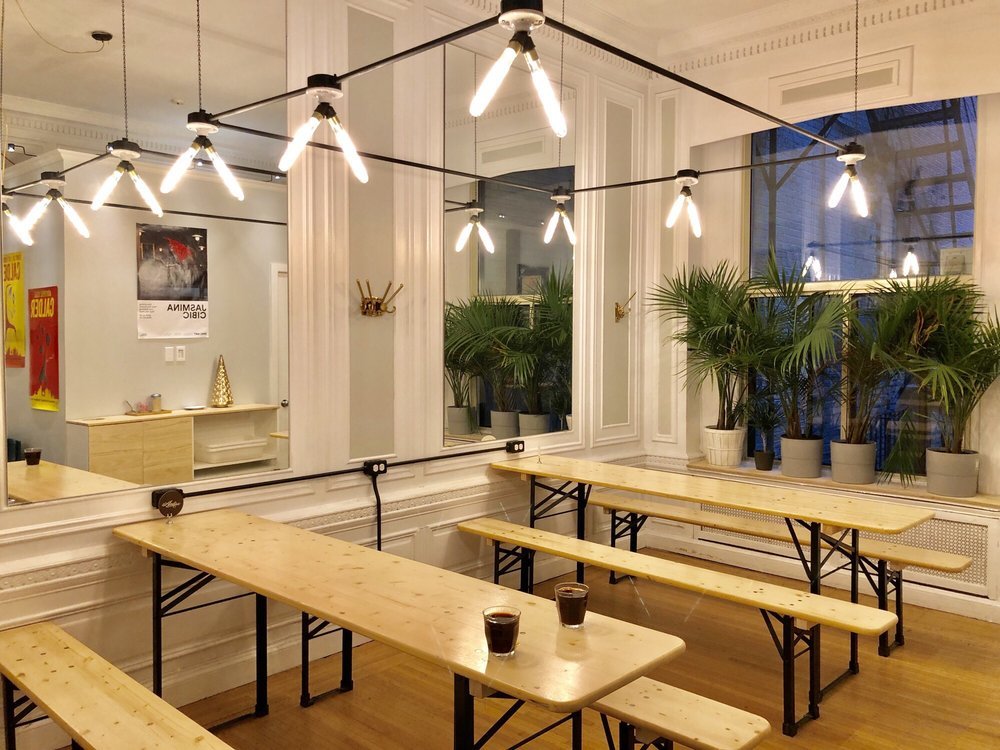 Interior of Ambrose Café, specialty coffee shop in Montreal