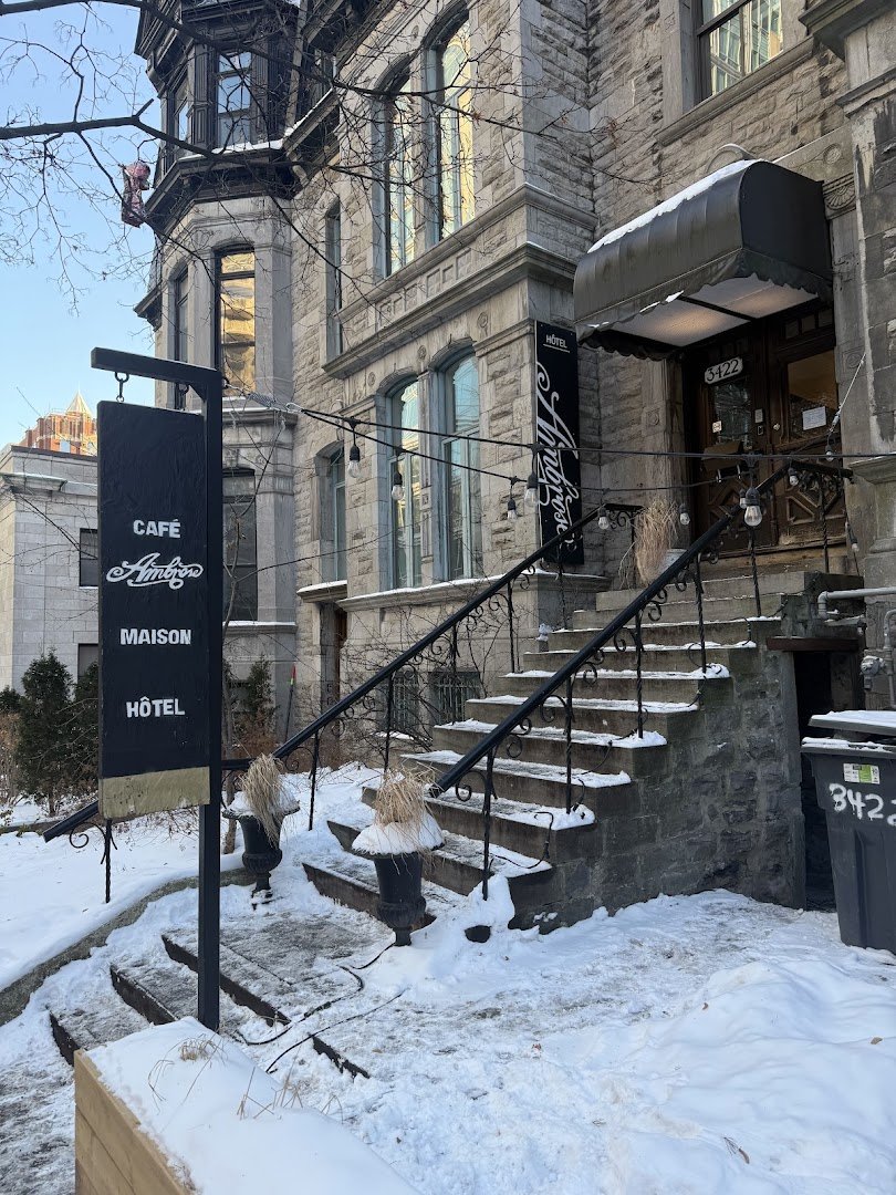Storefront of Ambrose Café, specialty coffee shop in Montreal