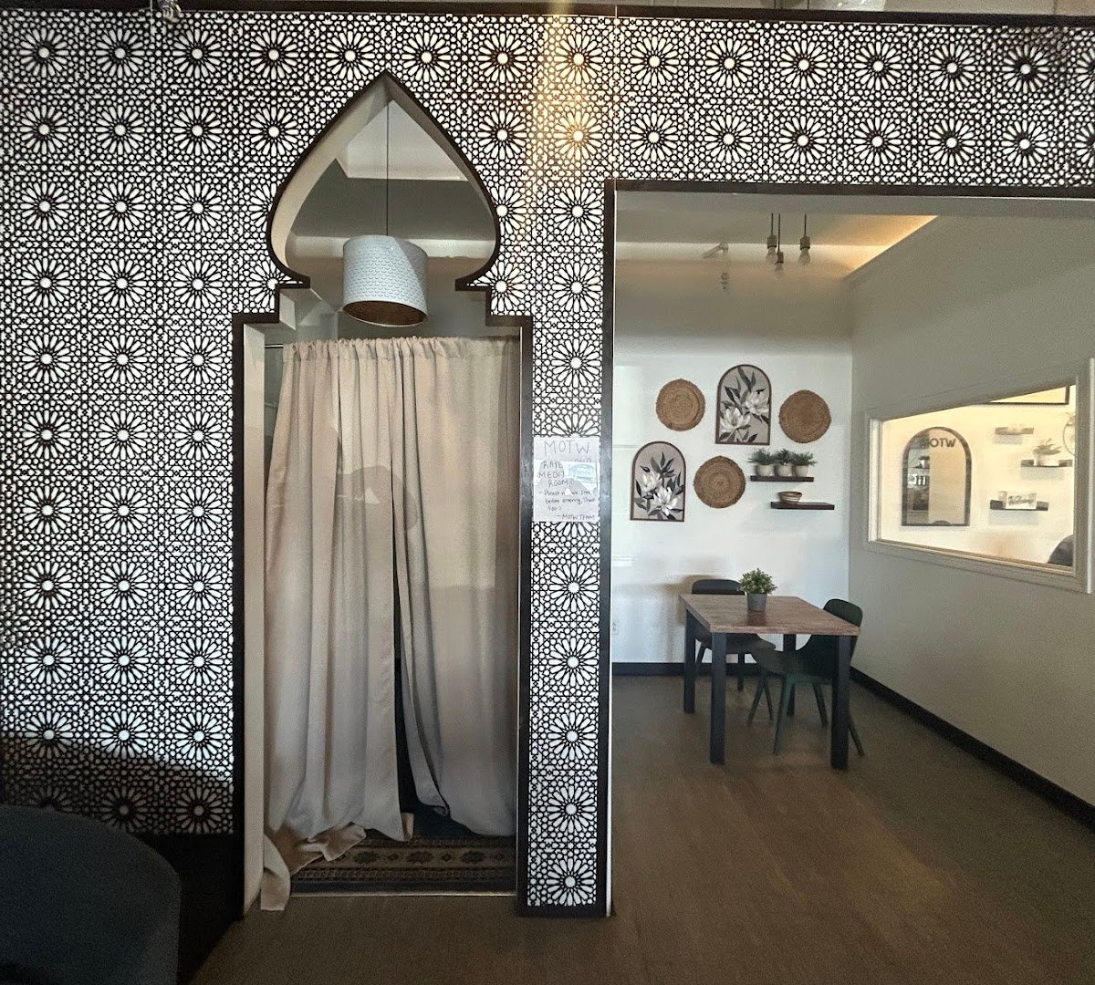 Interior of MOTW Coffee and Pastries, specialty coffee shop in Indianapolis