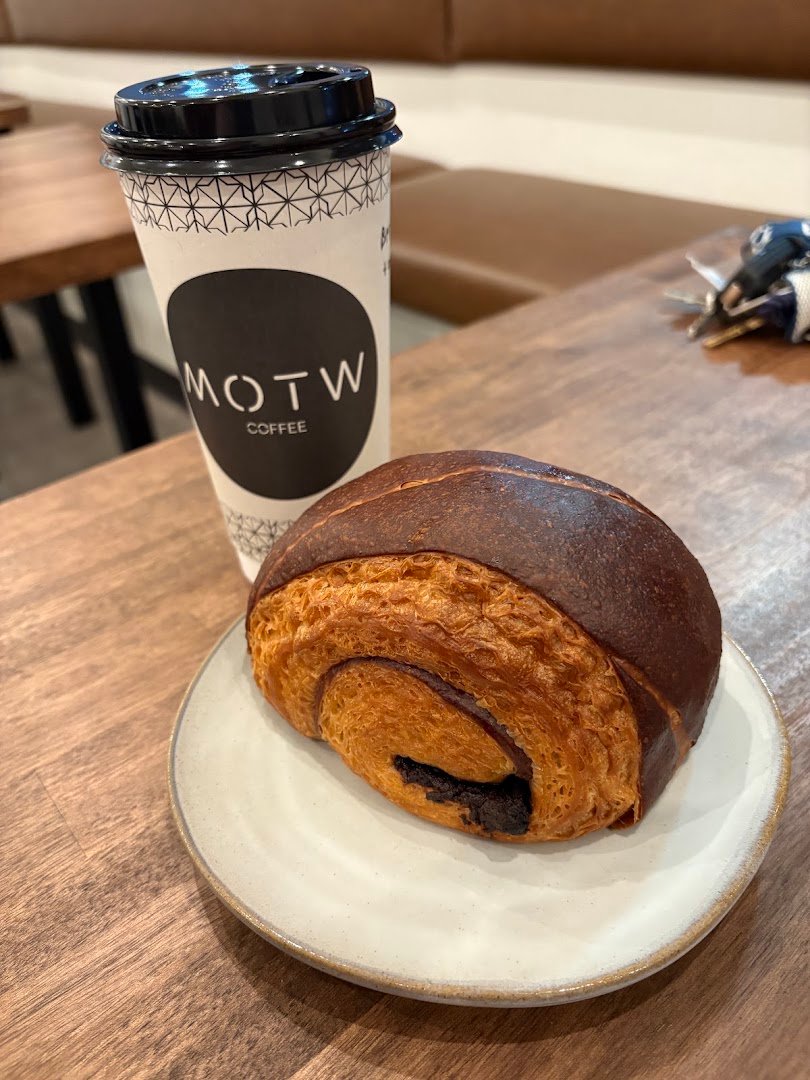 Coffee at MOTW Coffee and Pastries, specialty coffee shop in Indianapolis