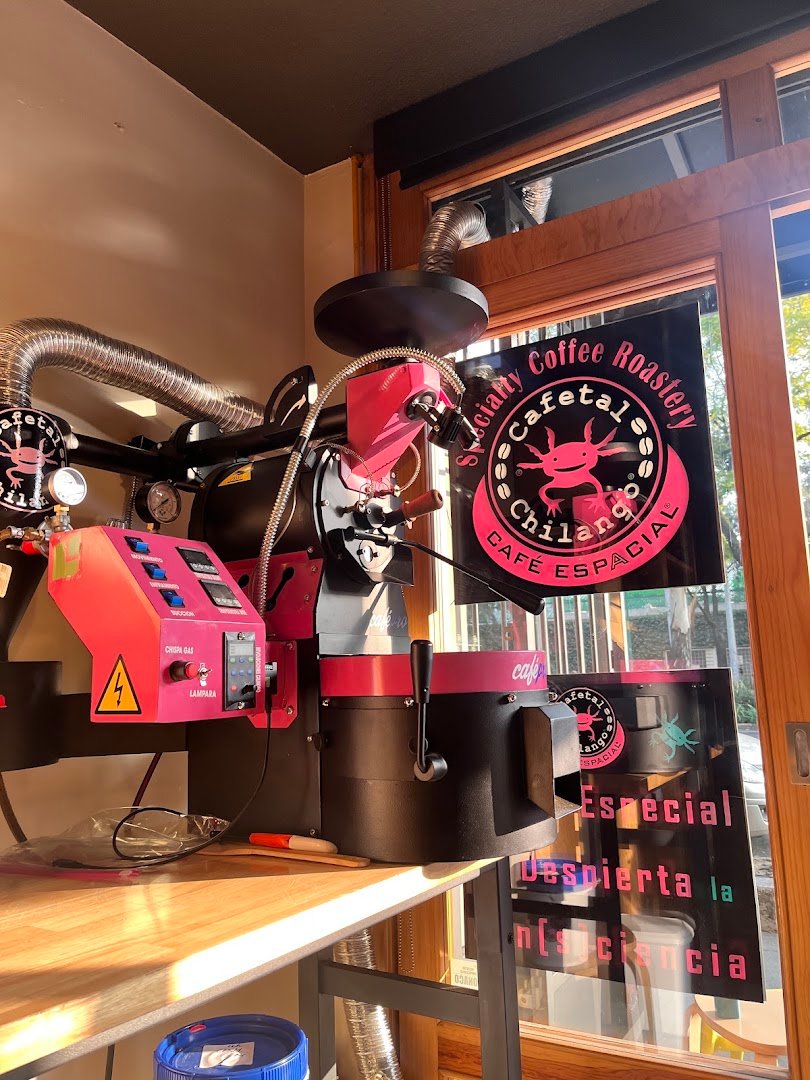 Interior of Cafetal Chilango MAQ, specialty coffee shop in Mexico City