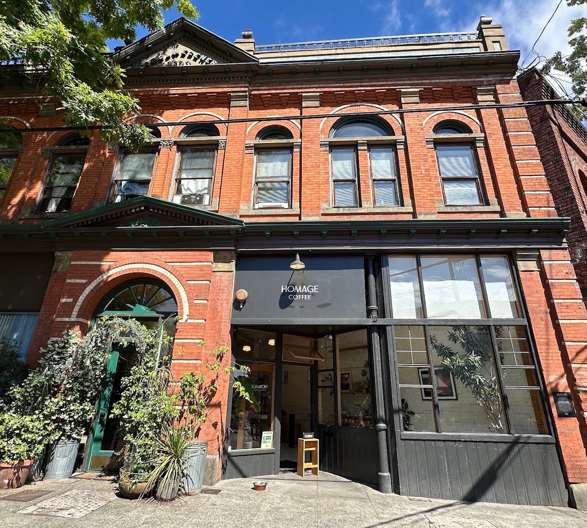 Storefront of Homage Coffee, specialty coffee shop in Seattle