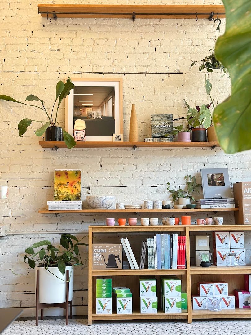 Interior of Homage Coffee, specialty coffee shop in Seattle
