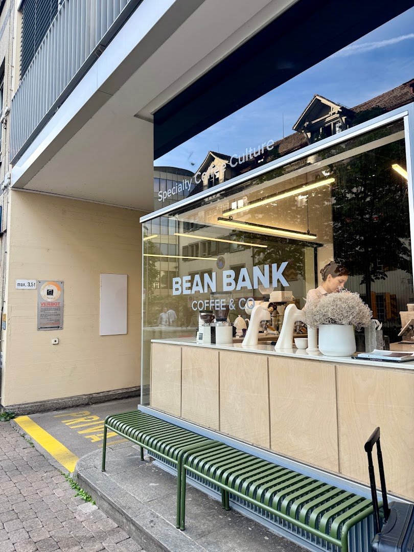 Storefront of Bean Bank Coffee Bärengasse, specialty coffee shop in Zurich