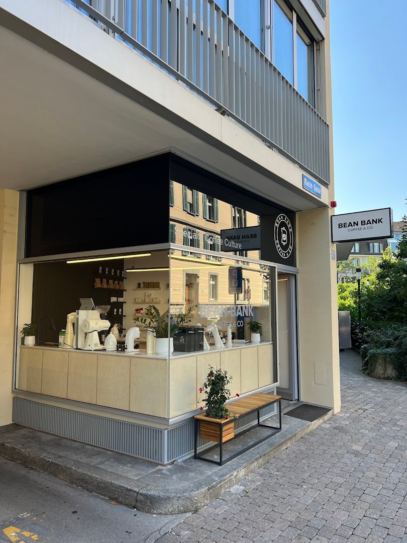 Storefront of Bean Bank Coffee Bärengasse, specialty coffee shop in Zurich