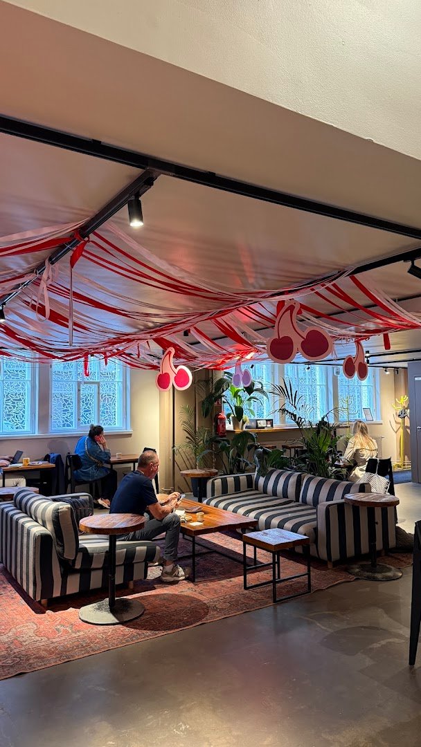 Interior of Kaffa Roastery, specialty coffee shop in Helsinki