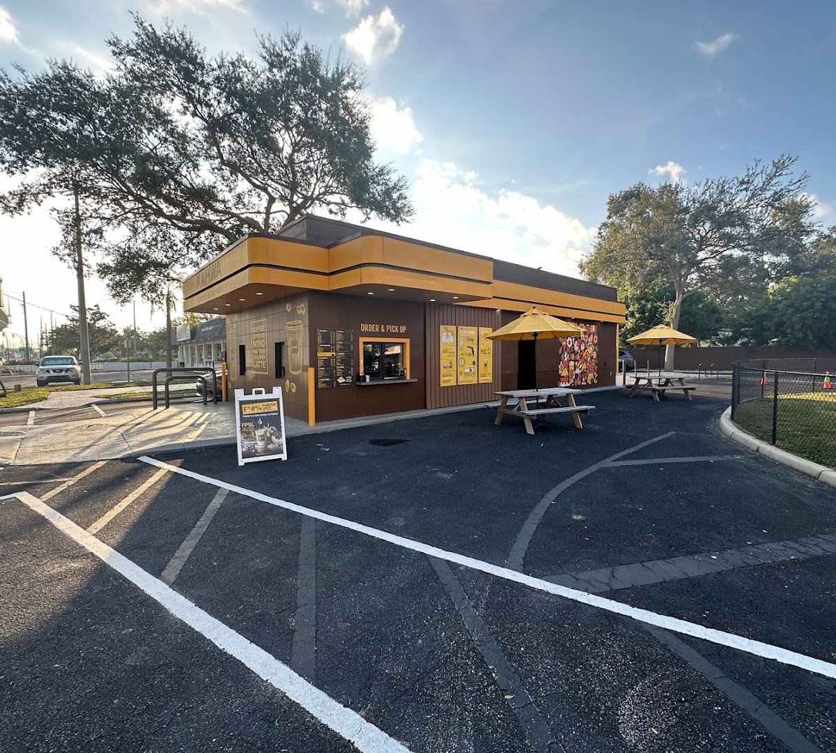 Storefront of Kahwa Coffee, specialty coffee shop in Tampa-St. Petersburg