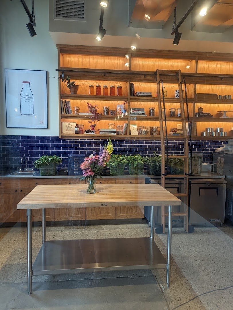 Interior of Archetype Coffee Millwork Commons, specialty coffee shop in Omaha