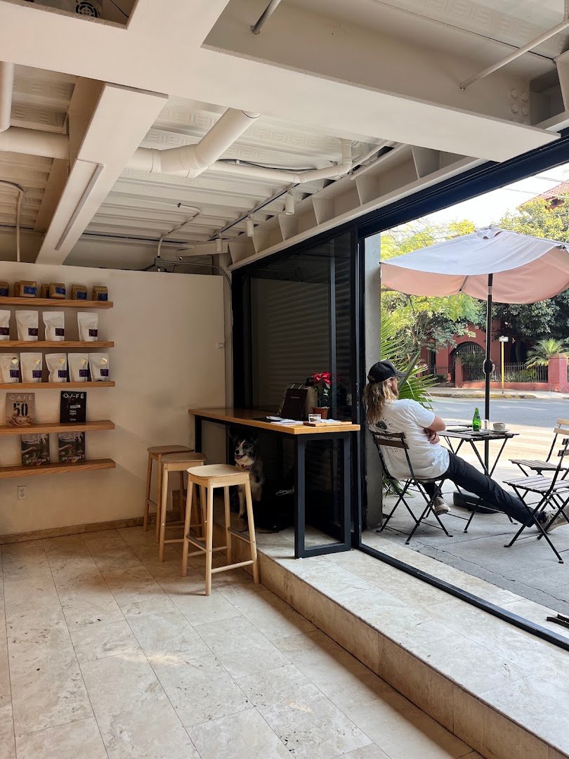 Interior of Congreso Café, specialty coffee shop in Mexico City