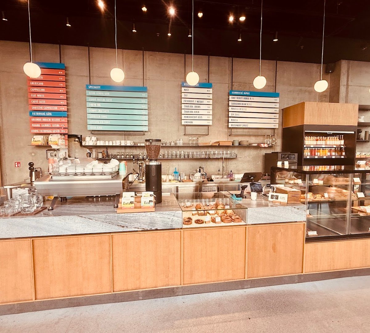 Interior of LOKA Masaryčka by doubleshot, specialty coffee shop in Prague