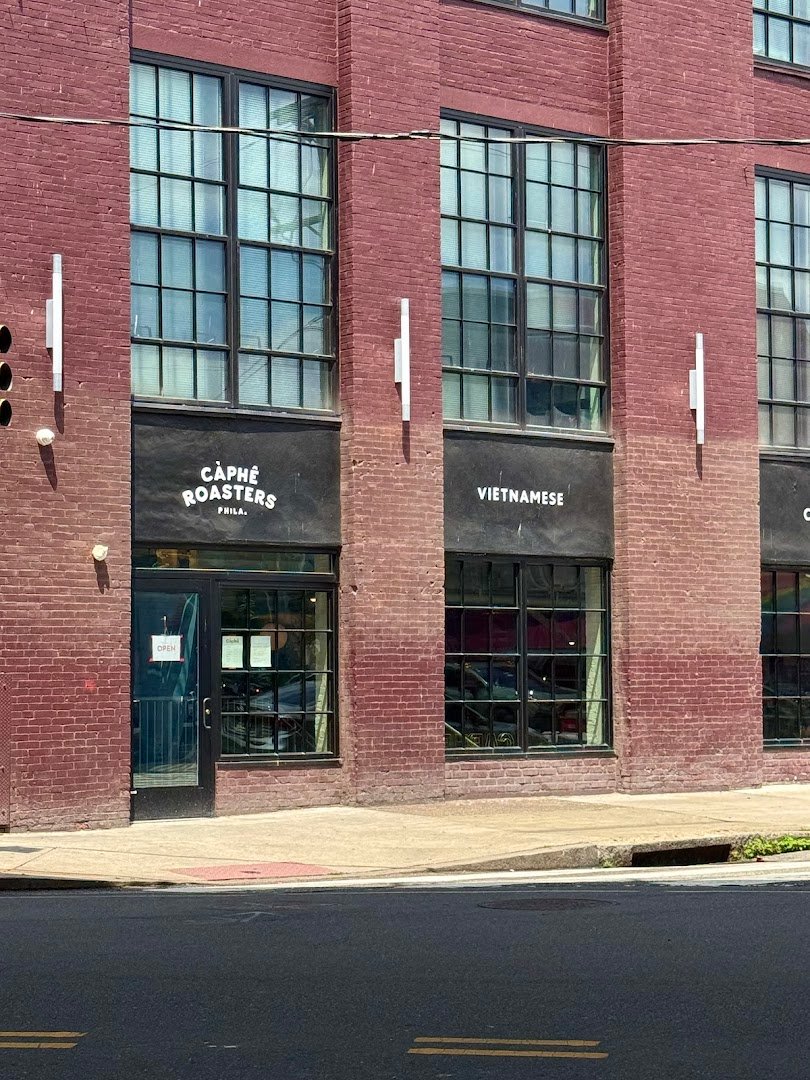 Storefront of Càphê Roasters, specialty coffee shop in Philadelphia