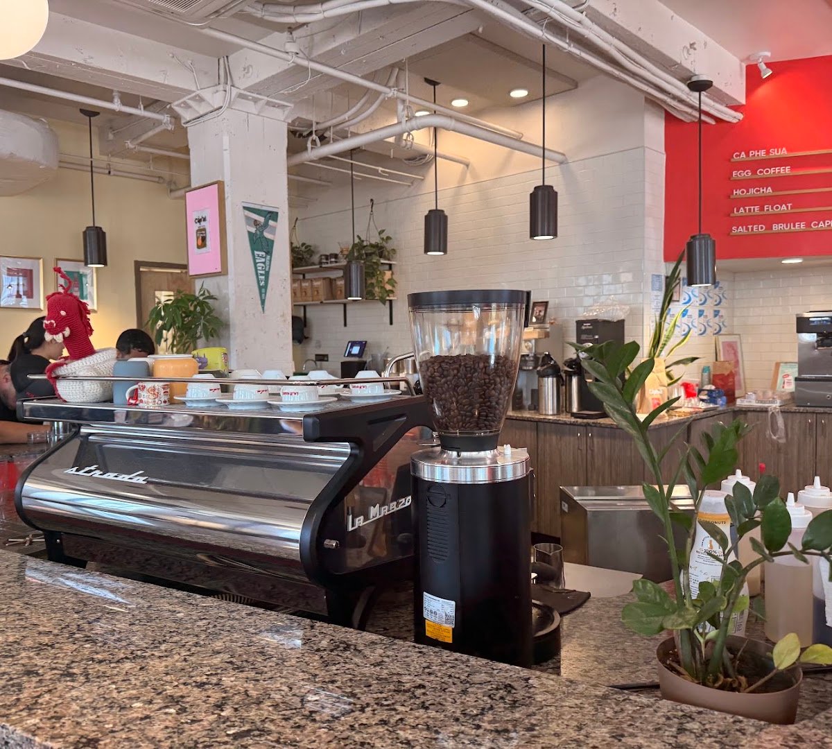 Interior of Càphê Roasters, specialty coffee shop in Philadelphia