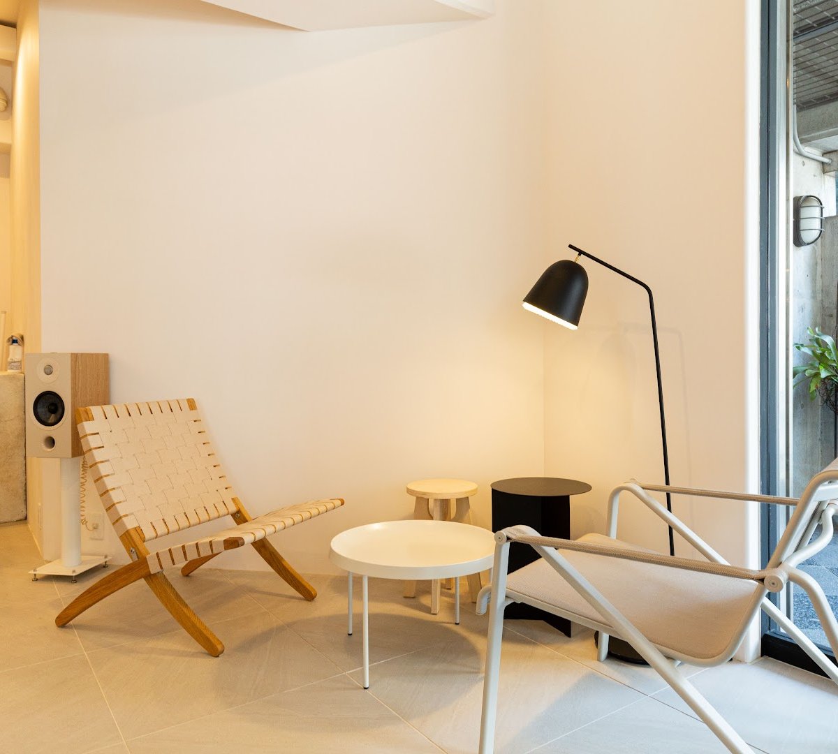 Interior of Sh:rock Coffee, specialty coffee shop in Osaka