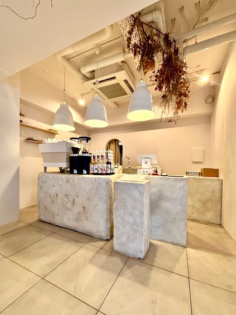 Interior of Sh:rock Coffee, specialty coffee shop in Osaka