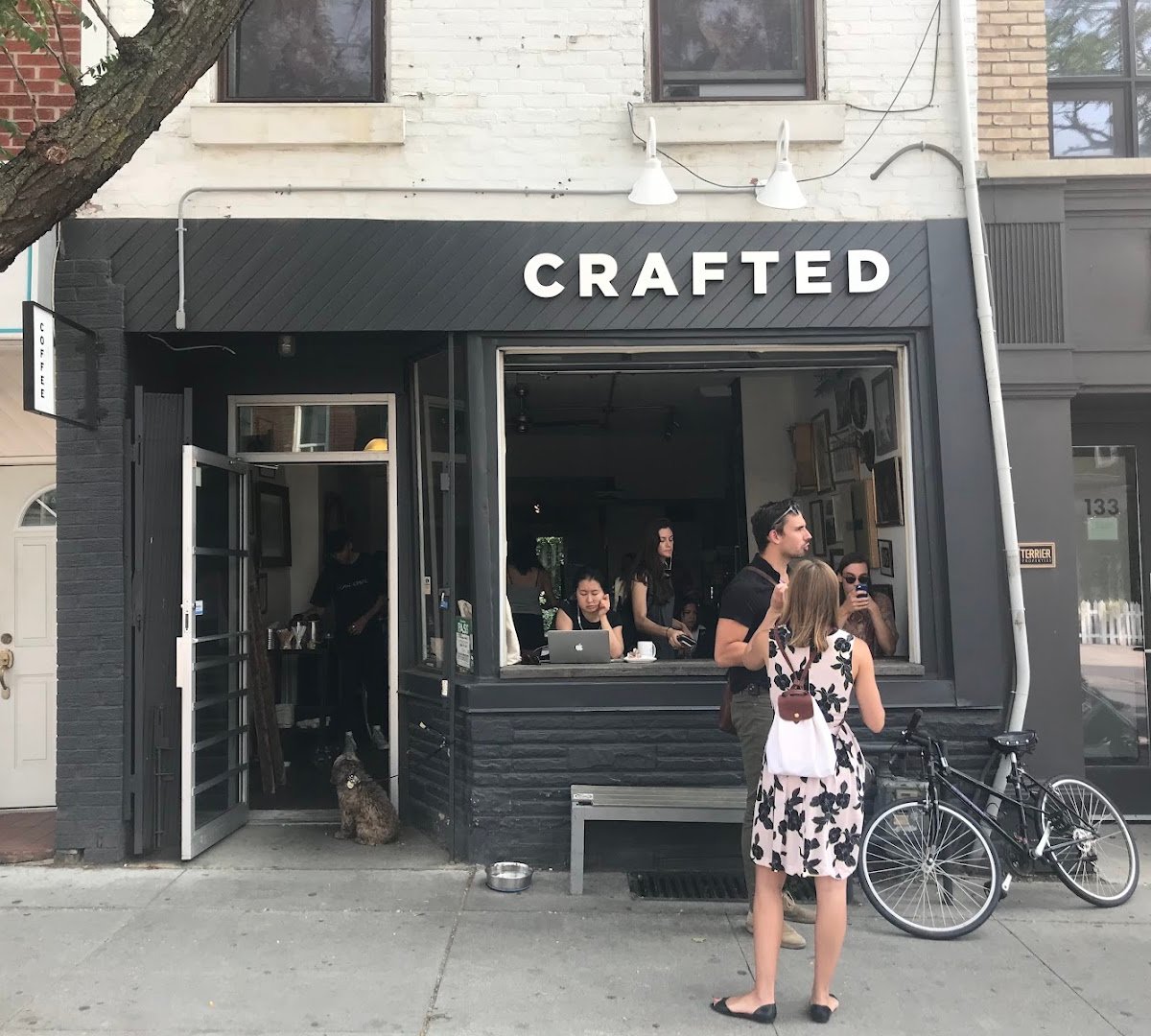 Storefront of Pilot Coffee Roasters, specialty coffee shop in Toronto