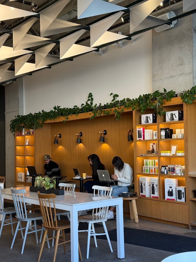 Interior of Pilot Coffee Roasters, specialty coffee shop in Toronto