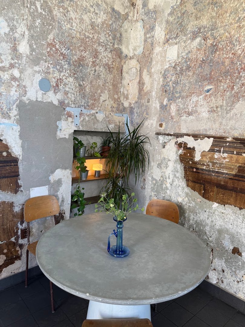 Interior of Cafe Letka, specialty coffee shop in Prague
