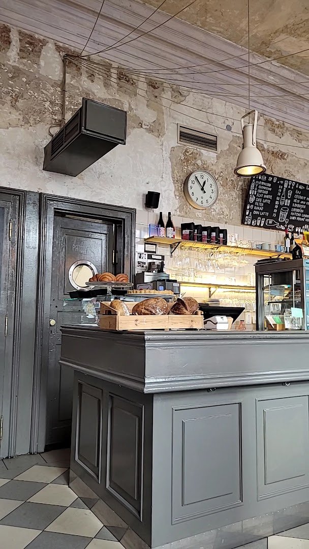 Interior of Cafe Letka, specialty coffee shop in Prague