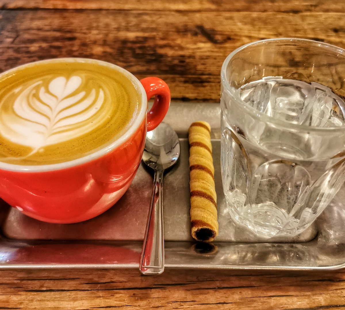 Coffee at POT KETTLE BLACK Barton Arcade, specialty coffee shop in Manchester