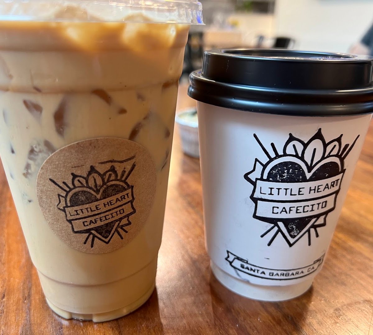 Coffee at Little Heart Cafecito, specialty coffee shop in Santa Barbara