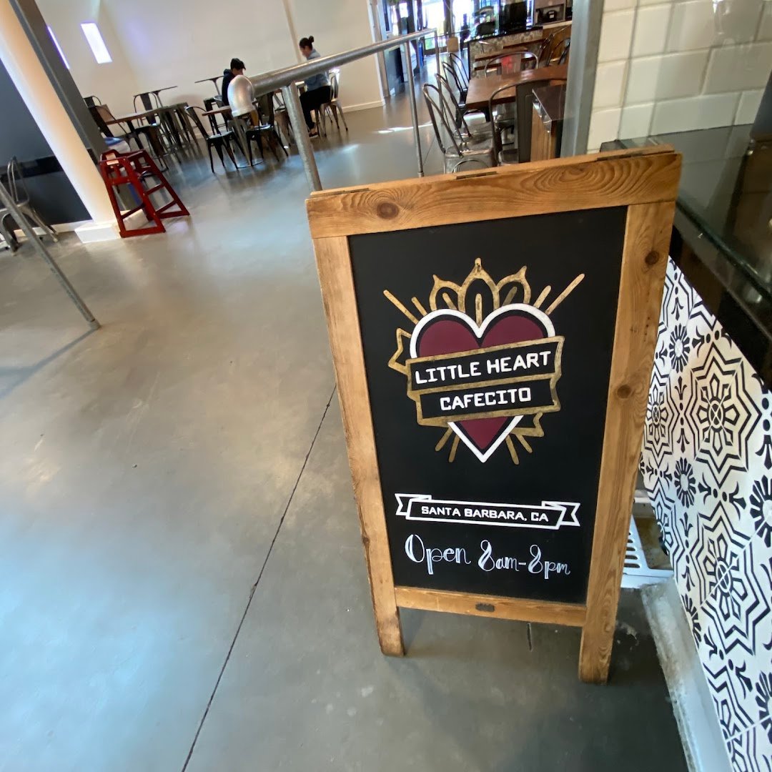 Signage at Little Heart Cafecito, specialty coffee shop in Santa Barbara