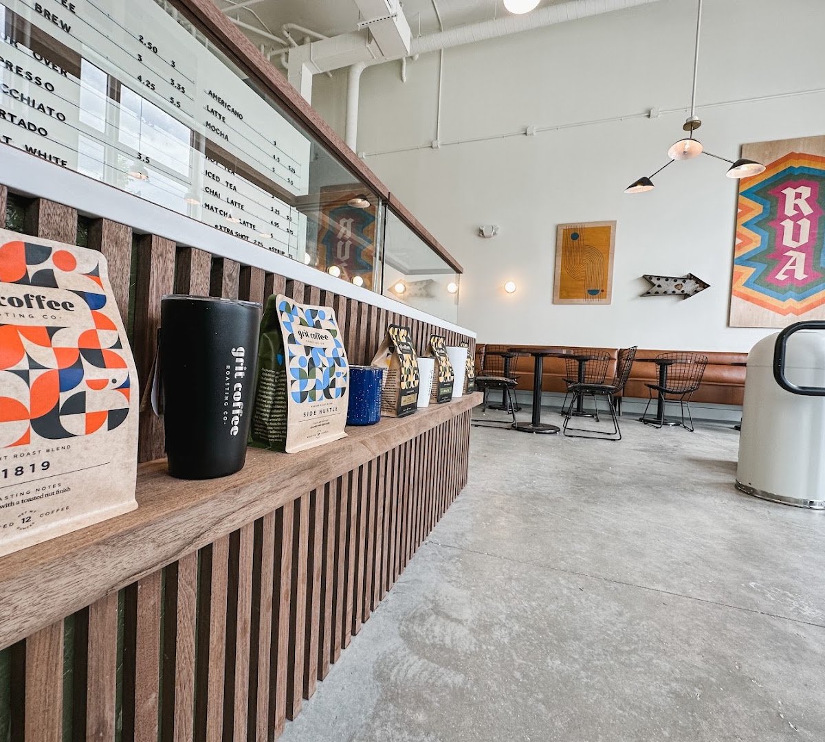 Interior of Grit Coffee, Scott's Addition, specialty coffee shop in Richmond