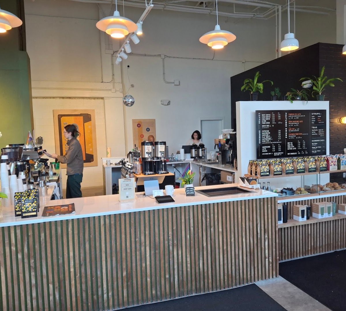 Interior of Grit Coffee, Scott's Addition, specialty coffee shop in Richmond