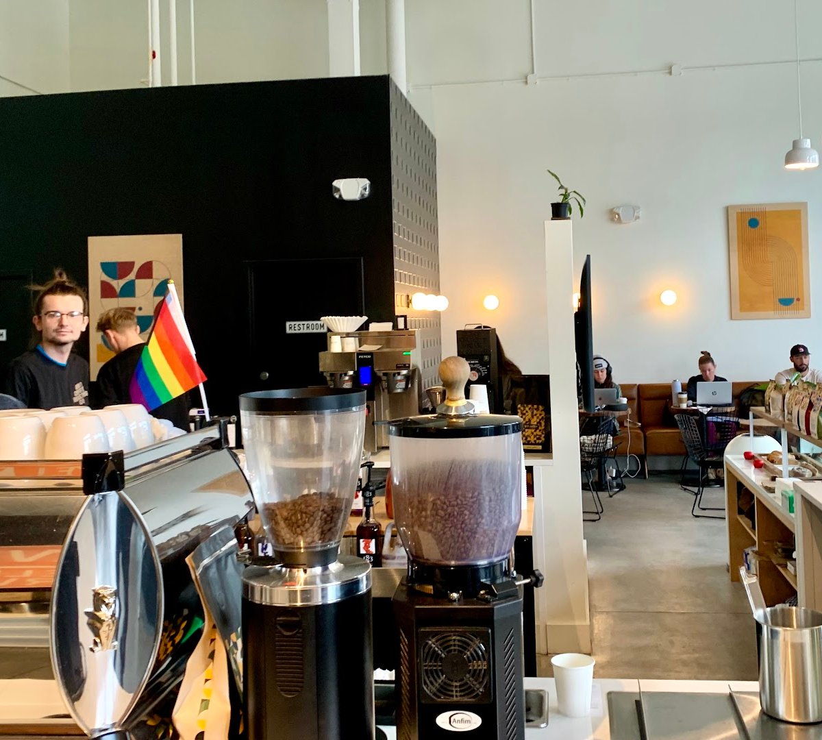 Interior of Grit Coffee, Scott's Addition, specialty coffee shop in Richmond